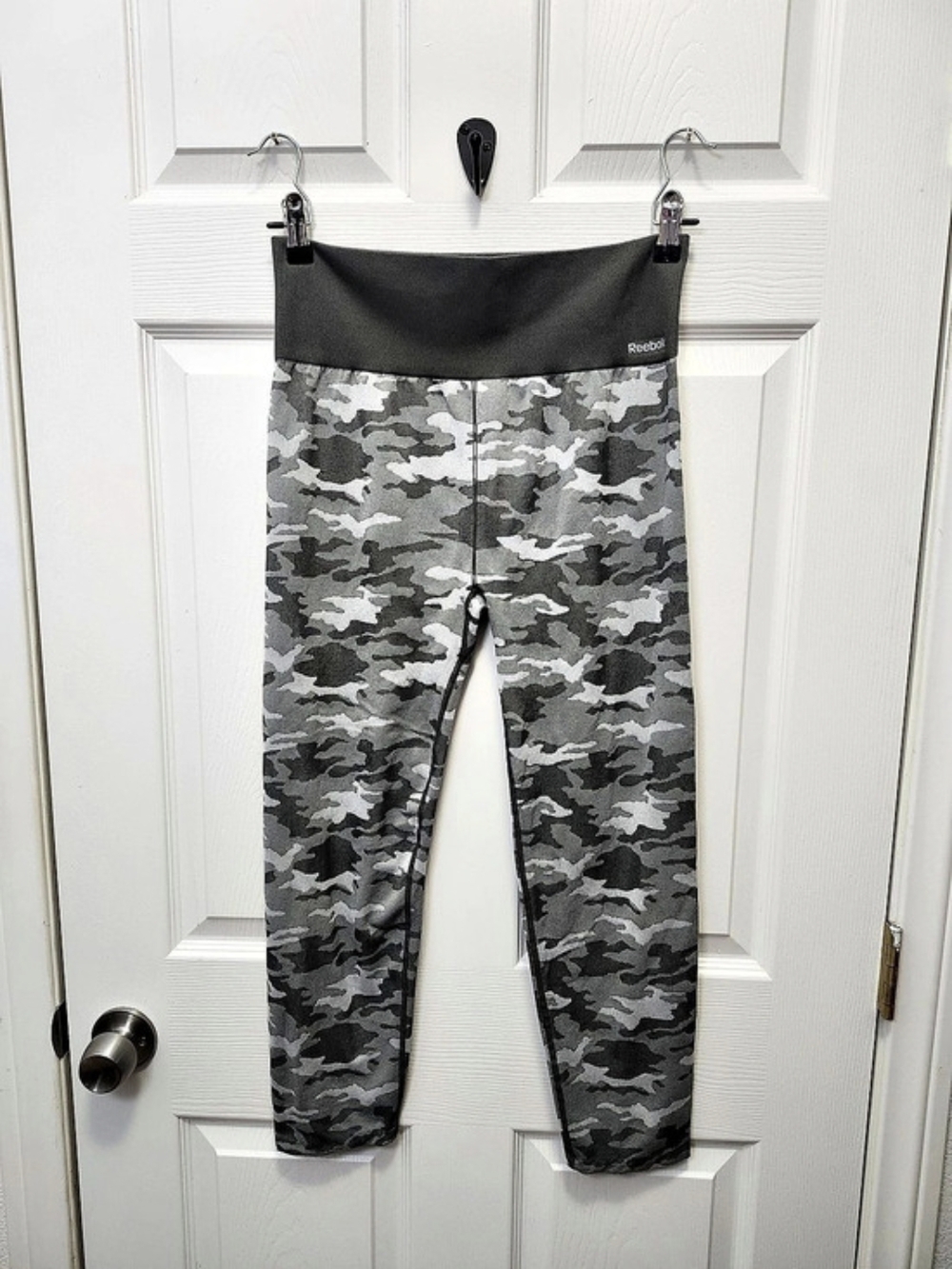 Reebok Identity Training Camo Leggings Gray & White XL